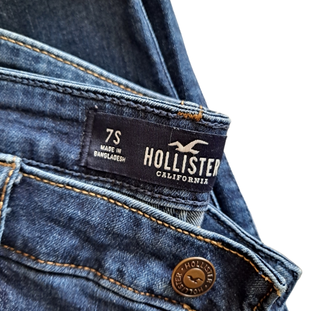 Hollister medium wash mid rise super skinny jeans